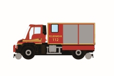 Hobbytrain H32303 - N - Zweiwege Unimog U423 Feuerwehr, DB AG, Ep. VI - DC-Digital